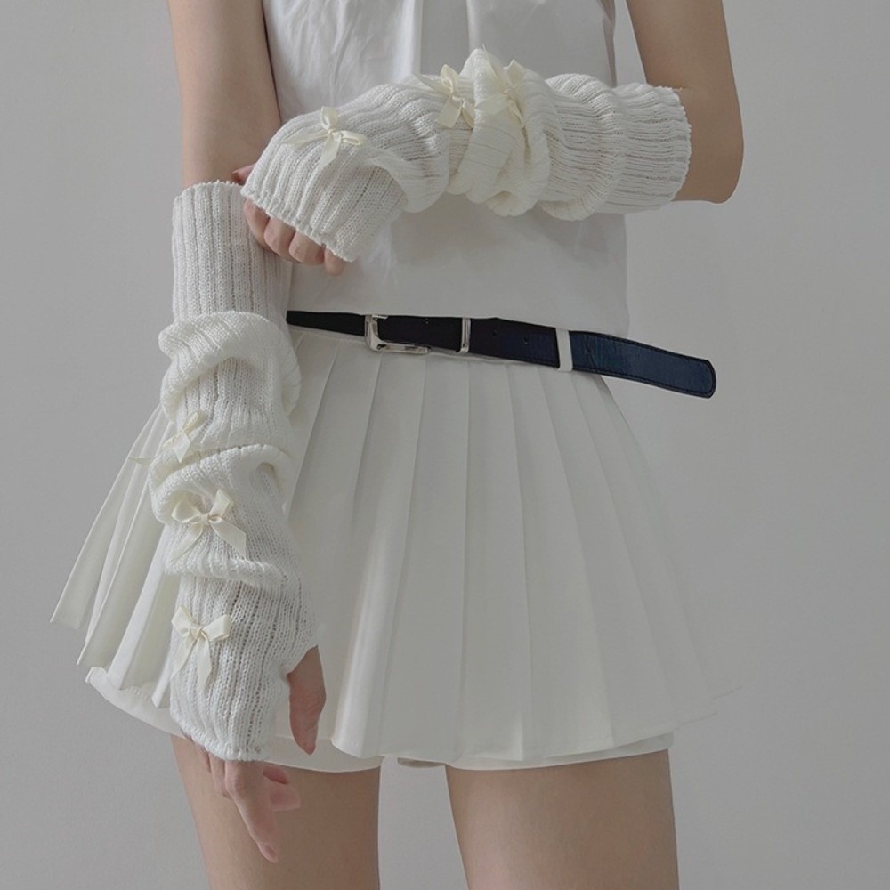 Preppy Slouchy Bow Knitted Arm - Fingerless Glove Knit review and price